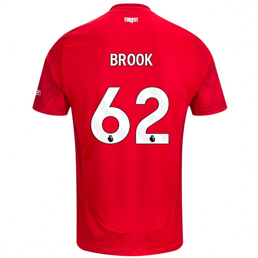 Kids Football Will Brook #62 Red White Home Jersey 2024/25 T-Shirt