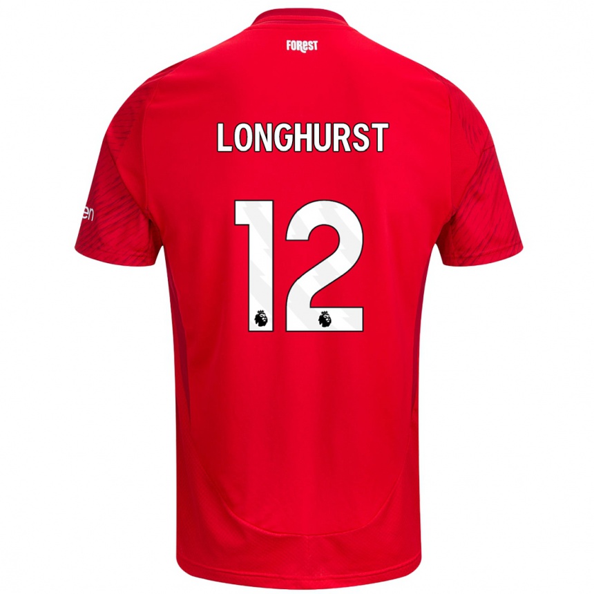 Kids Football Kate Longhurst #12 Red White Home Jersey 2024/25 T-Shirt