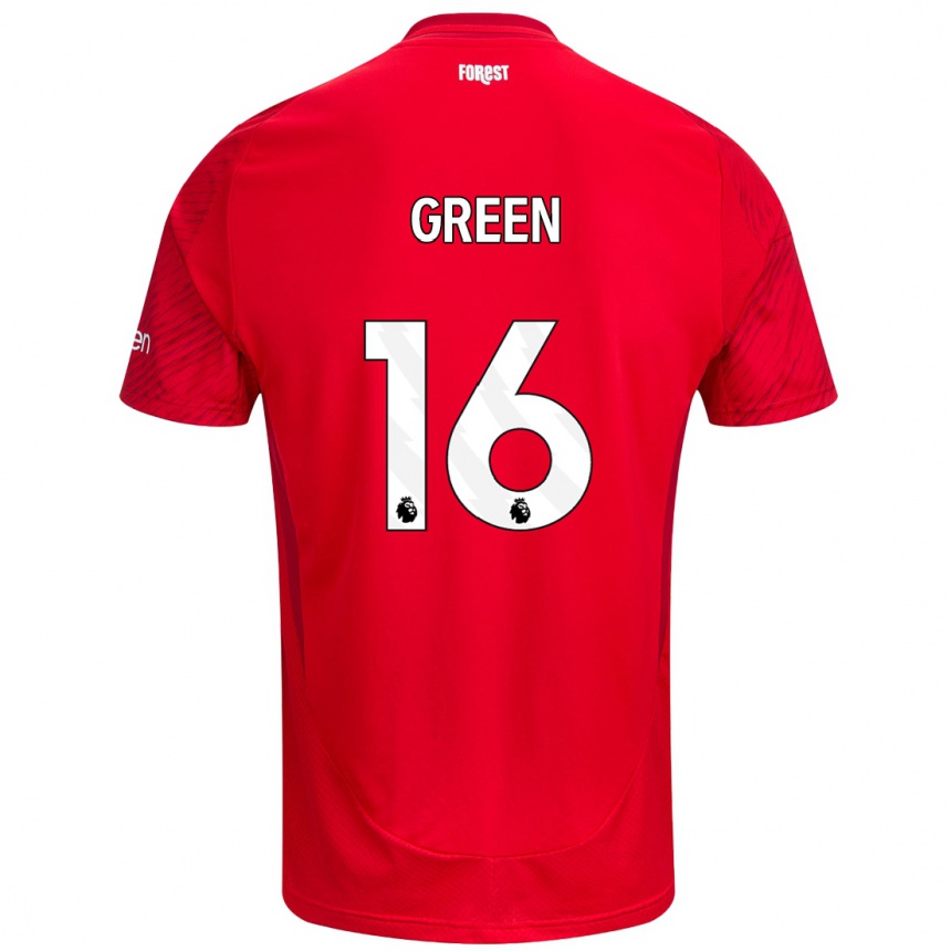 Kids Football Mollie Green #16 Red White Home Jersey 2024/25 T-Shirt