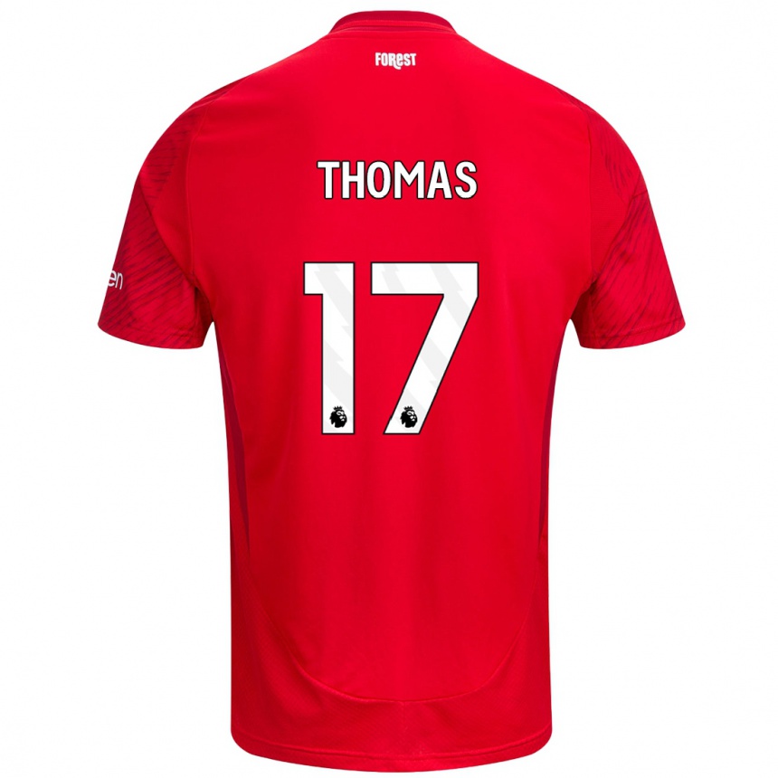 Kids Football Freya Thomas #17 Red White Home Jersey 2024/25 T-Shirt