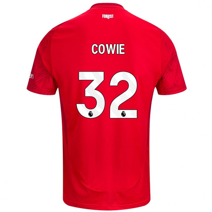 Kids Football Abi Cowie #32 Red White Home Jersey 2024/25 T-Shirt