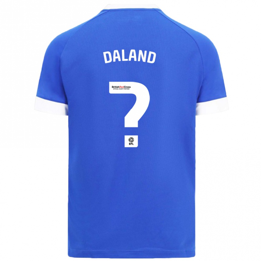 Kids Football Jesper Daland #0 Sky Blue Home Jersey 2024/25 T-Shirt