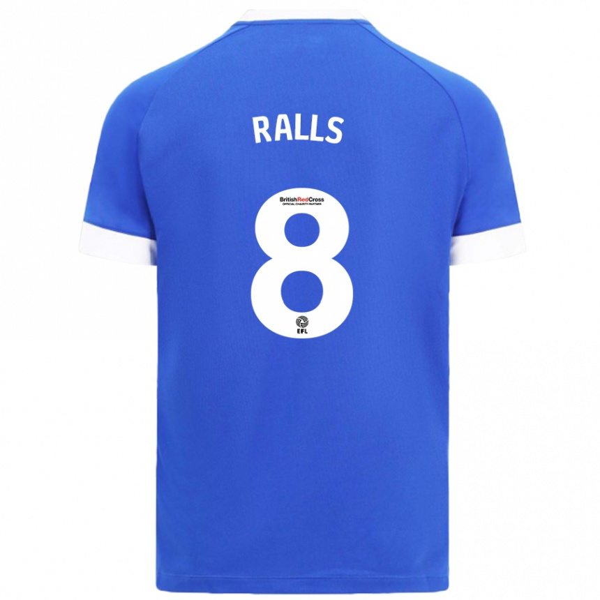 Kids Football Joe Ralls #8 Sky Blue Home Jersey 2024/25 T-Shirt