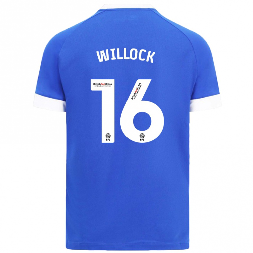 Kids Football Chris Willock #16 Sky Blue Home Jersey 2024/25 T-Shirt