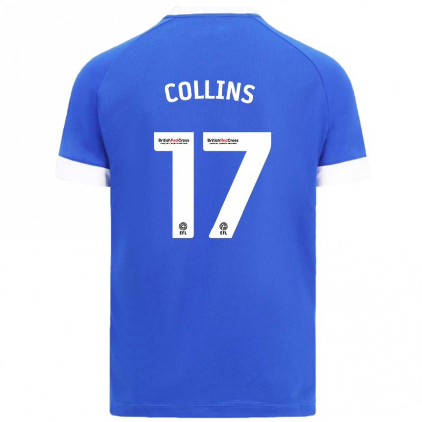 Kids Football Jamilu Collins #17 Sky Blue Home Jersey 2024/25 T-Shirt