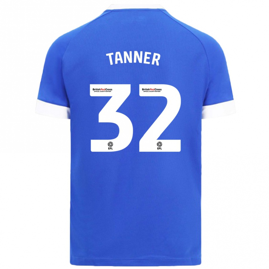 Kids Football Ollie Tanner #32 Sky Blue Home Jersey 2024/25 T-Shirt