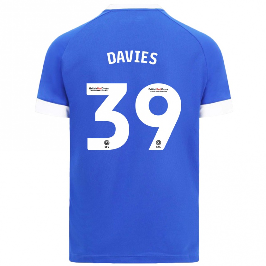 Kids Football Isaak Davies #39 Sky Blue Home Jersey 2024/25 T-Shirt