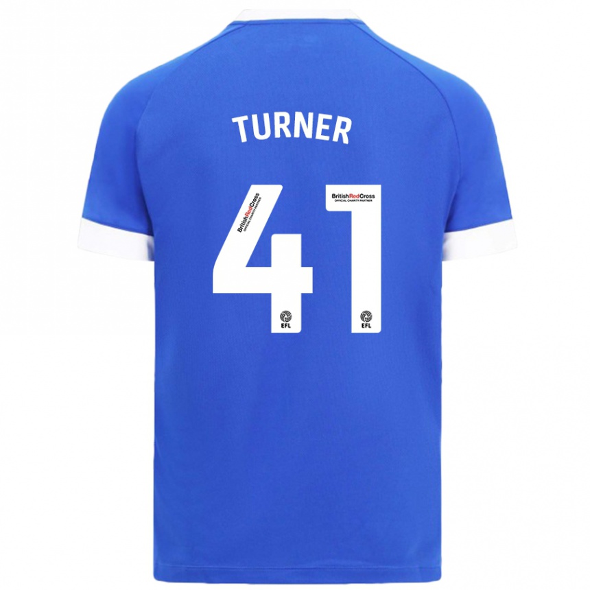 Kids Football Matthew Turner #41 Sky Blue Home Jersey 2024/25 T-Shirt