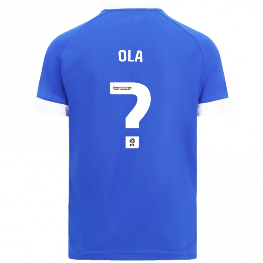 Kids Football Daniel Ola #0 Sky Blue Home Jersey 2024/25 T-Shirt