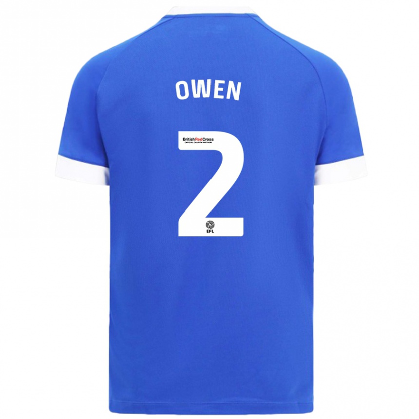 Kids Football Lisa Owen #2 Sky Blue Home Jersey 2024/25 T-Shirt