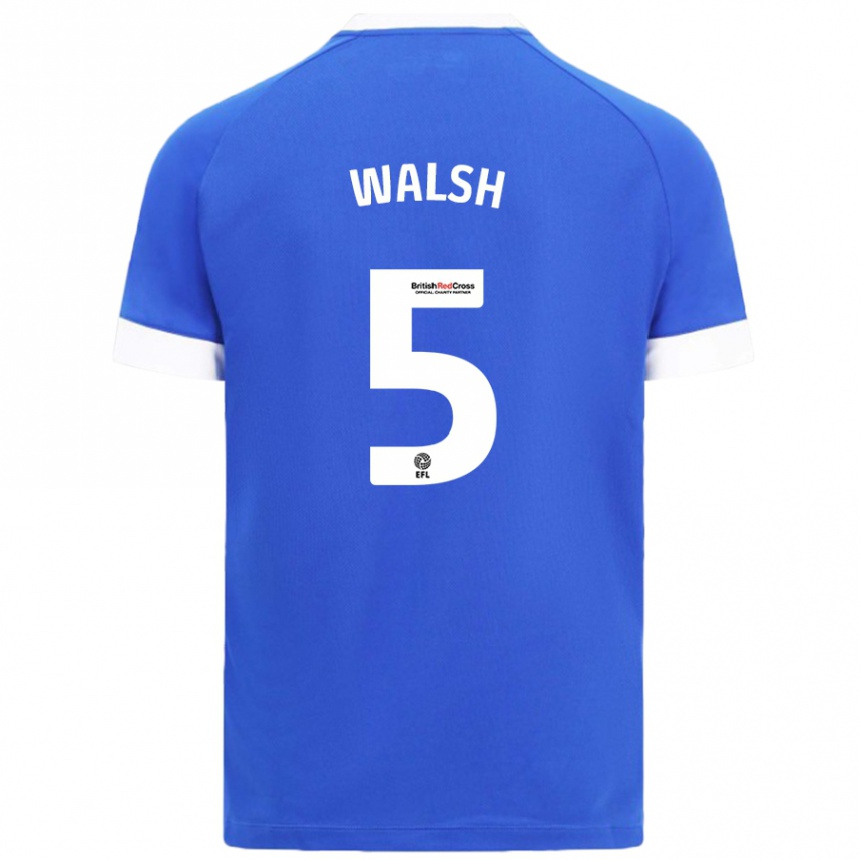 Kids Football Siobhan Walsh #5 Sky Blue Home Jersey 2024/25 T-Shirt