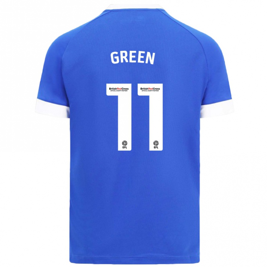 Kids Football Danielle Green #11 Sky Blue Home Jersey 2024/25 T-Shirt