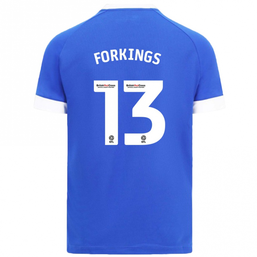 Kids Football Amelia Forkings #13 Sky Blue Home Jersey 2024/25 T-Shirt