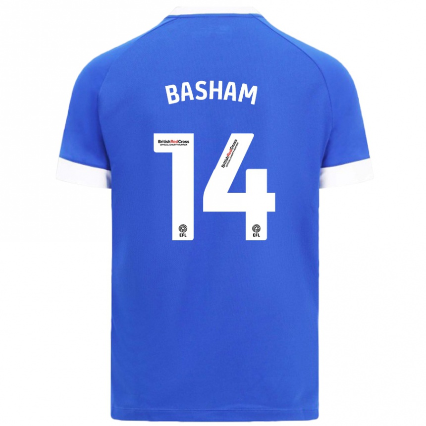 Kids Football Olivia Basham #14 Sky Blue Home Jersey 2024/25 T-Shirt