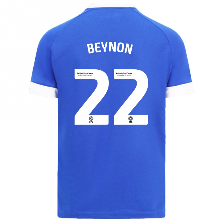 Kids Football Emma Beynon #22 Sky Blue Home Jersey 2024/25 T-Shirt