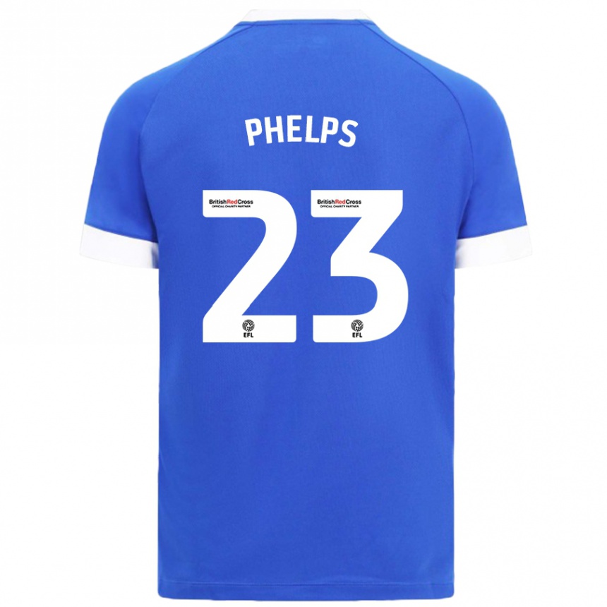 Kids Football Anna Phelps #23 Sky Blue Home Jersey 2024/25 T-Shirt