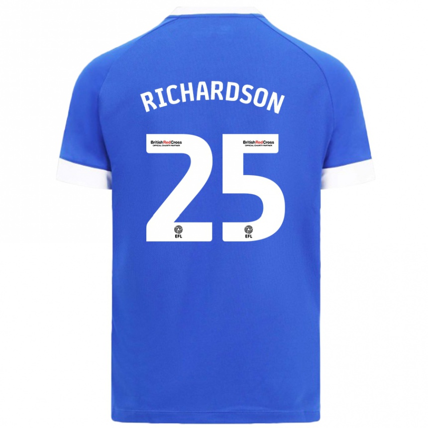 Kids Football Tija Richardson #25 Sky Blue Home Jersey 2024/25 T-Shirt