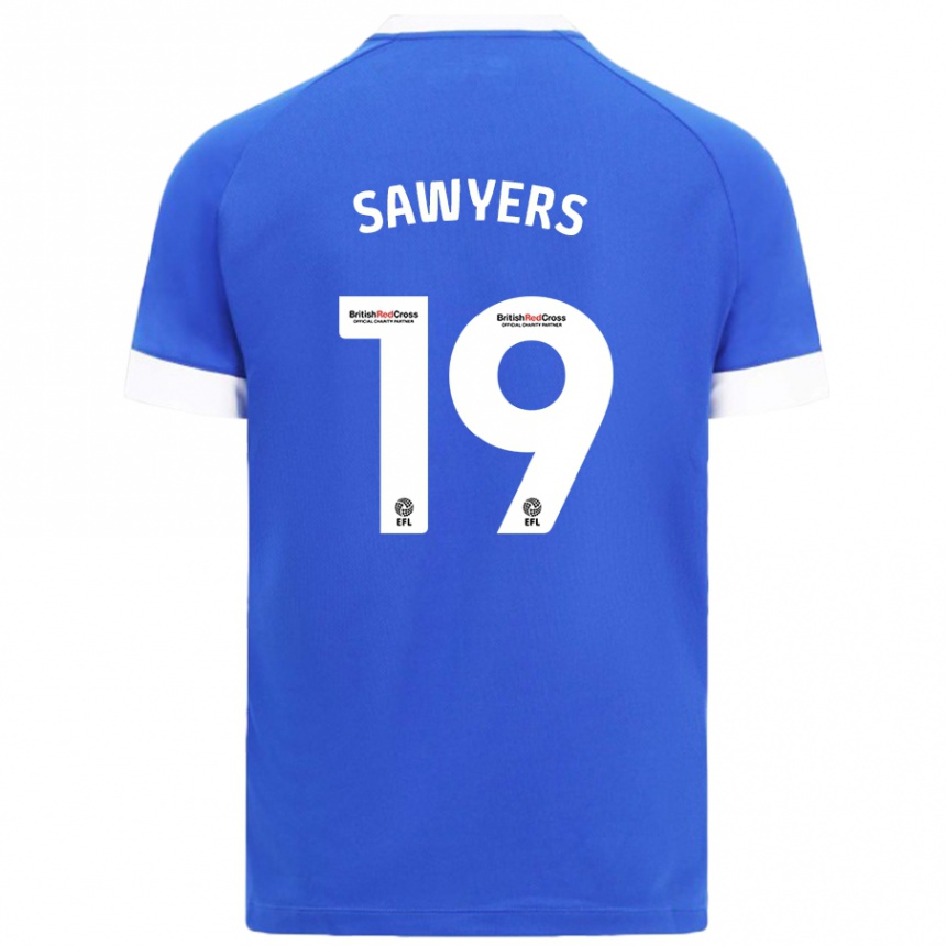 Kids Football Romaine Sawyers #19 Sky Blue Home Jersey 2024/25 T-Shirt