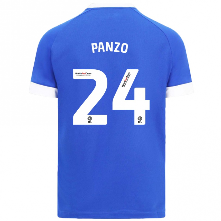 Kids Football Jonathan Panzo #24 Sky Blue Home Jersey 2024/25 T-Shirt