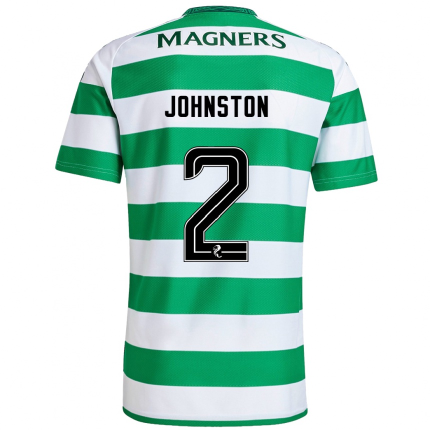 Kids Football Alistair Johnston #2 Green White Home Jersey 2024/25 T-Shirt