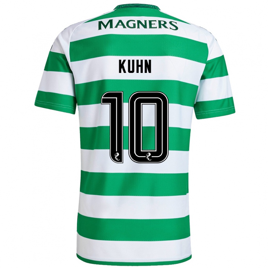 Kids Football Nicolas Kühn #10 Green White Home Jersey 2024/25 T-Shirt