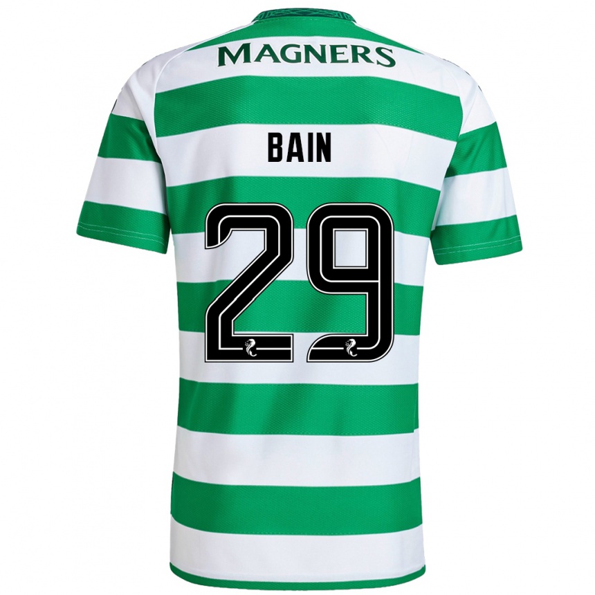 Kids Football Scott Bain #29 Green White Home Jersey 2024/25 T-Shirt