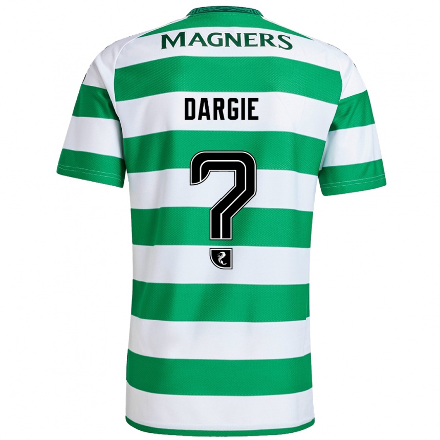 Kids Football Ryhs Dargie #0 Green White Home Jersey 2024/25 T-Shirt