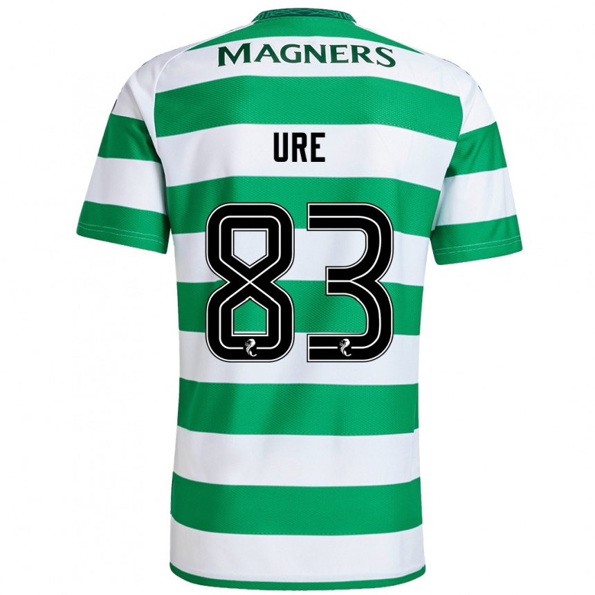 Kids Football Kyle Ure #83 Green White Home Jersey 2024/25 T-Shirt