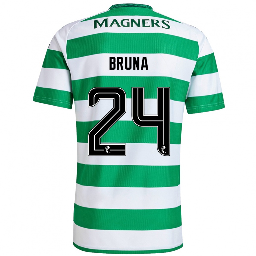 Kids Football Bruna Lourenço #24 Green White Home Jersey 2024/25 T-Shirt