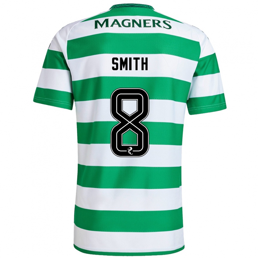 Kids Football Jenny Smith #8 Green White Home Jersey 2024/25 T-Shirt