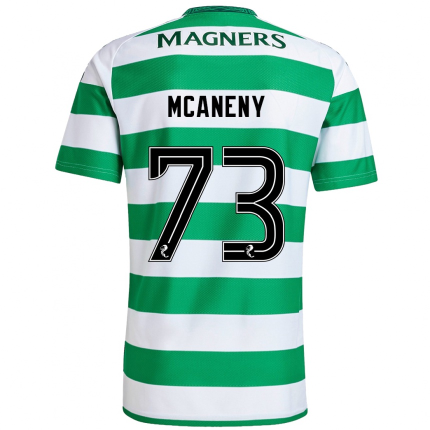 Kids Football Maria Mcaneny #73 Green White Home Jersey 2024/25 T-Shirt