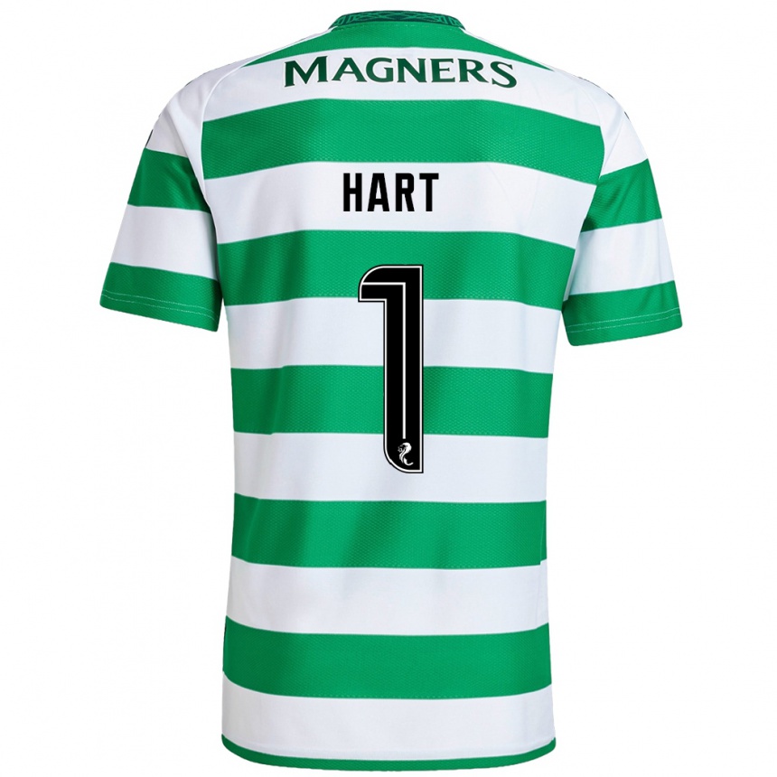 Kids Football Joe Hart #1 Green White Home Jersey 2024/25 T-Shirt