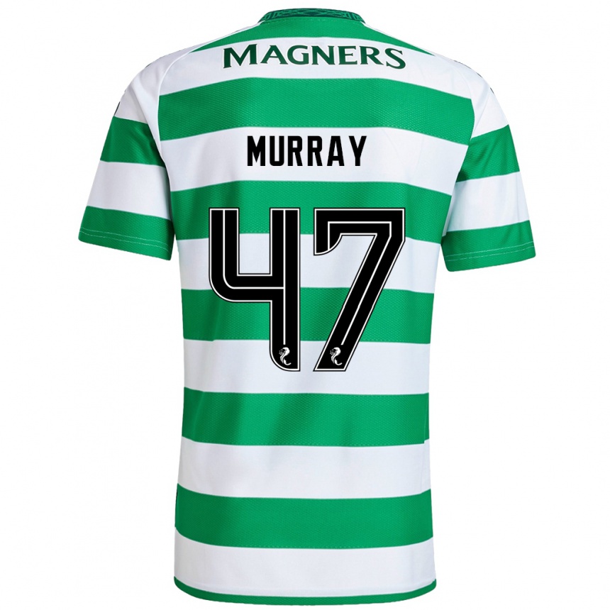 Kids Football Dane Murray #47 Green White Home Jersey 2024/25 T-Shirt