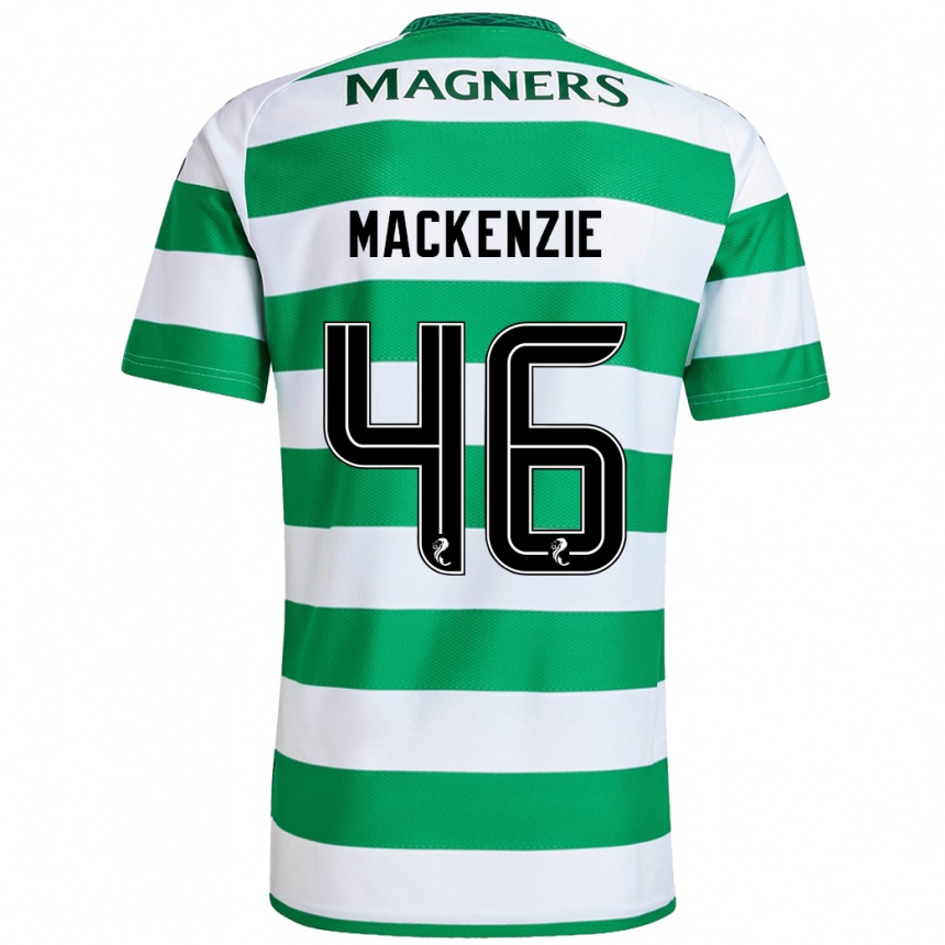 Kids Football Magnus Mackenzie #46 Green White Home Jersey 2024/25 T-Shirt