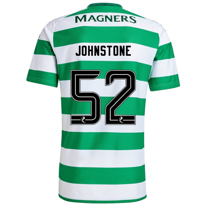 Kids Football Rachael Johnstone #52 Green White Home Jersey 2024/25 T-Shirt