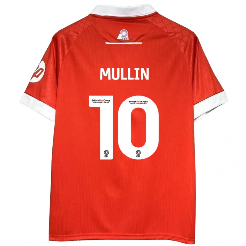 Kids Football Paul Mullin #10 Red White Home Jersey 2024/25 T-Shirt