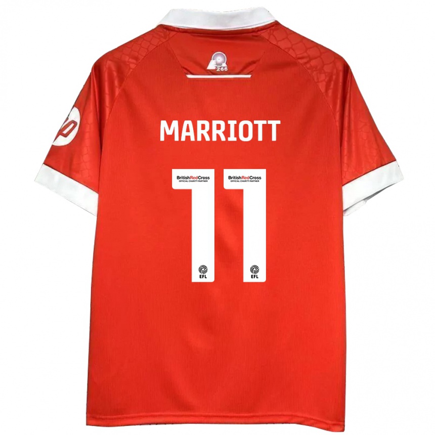 Kids Football Jack Marriott #11 Red White Home Jersey 2024/25 T-Shirt