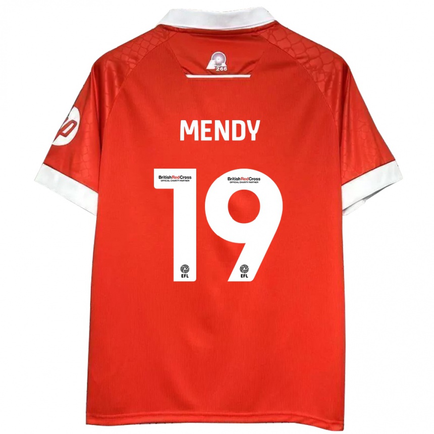 Kids Football Jacob Mendy #19 Red White Home Jersey 2024/25 T-Shirt