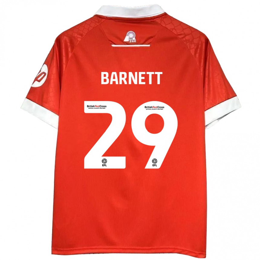 Kids Football Ryan Barnett #29 Red White Home Jersey 2024/25 T-Shirt