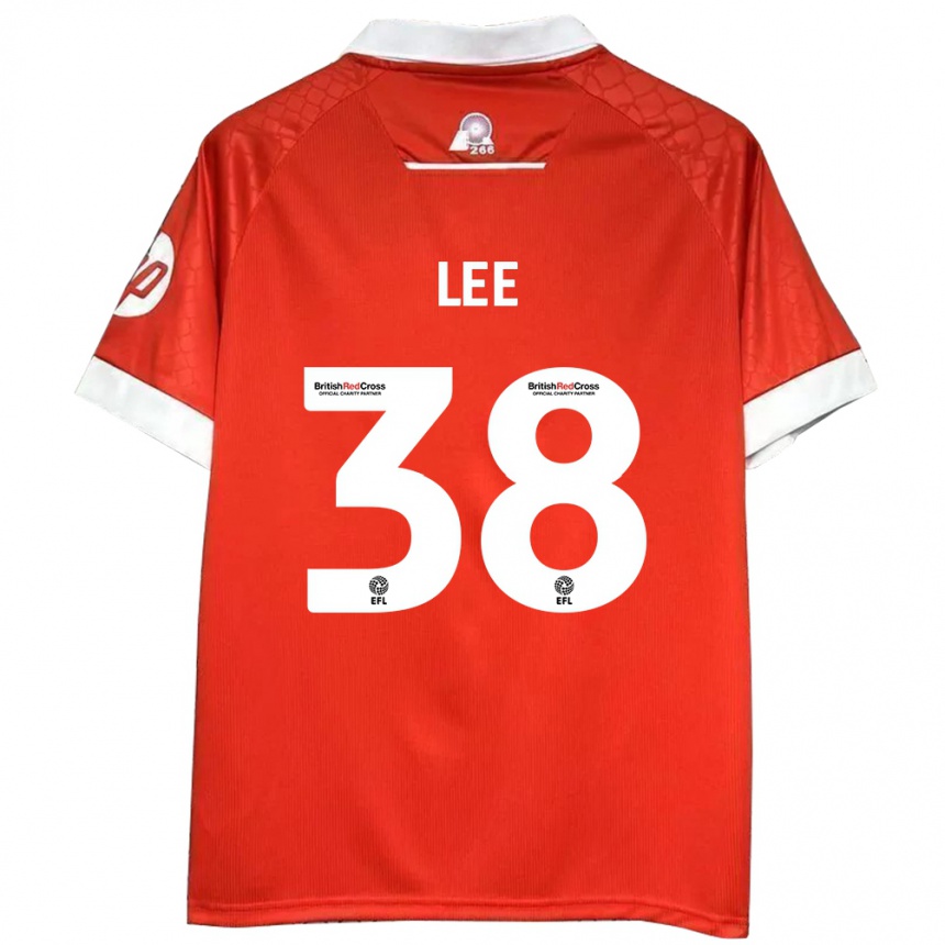 Kids Football Elliot Lee #38 Red White Home Jersey 2024/25 T-Shirt