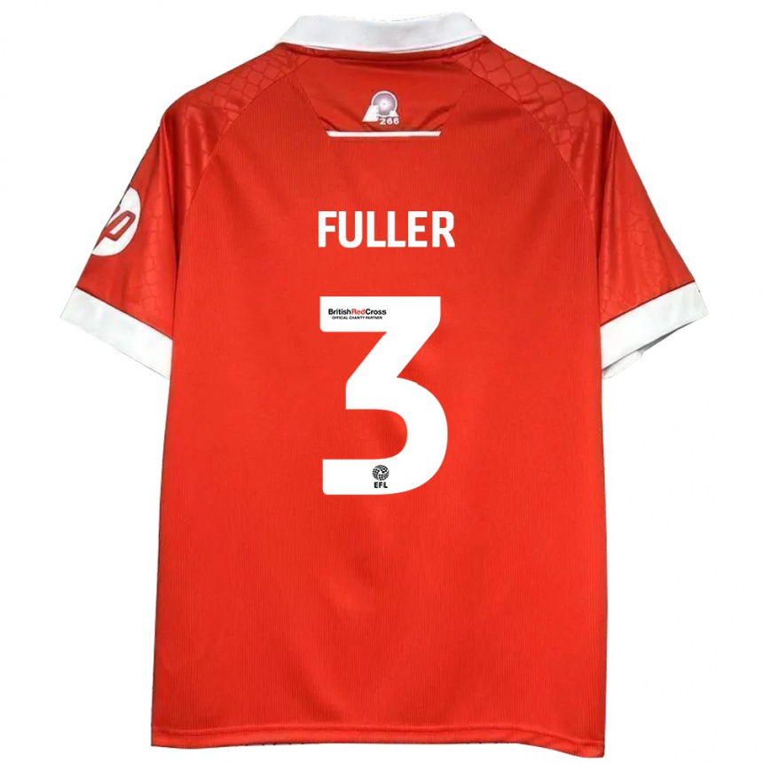 Kids Football Olivia Fuller #3 Red White Home Jersey 2024/25 T-Shirt