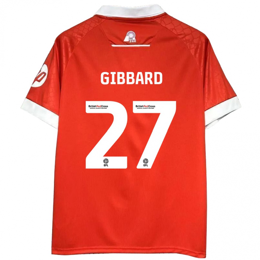 Kids Football Mari Gibbard #27 Red White Home Jersey 2024/25 T-Shirt