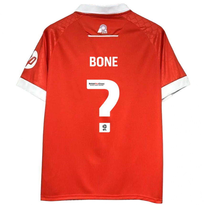 Kids Football Kai Bone #0 Red White Home Jersey 2024/25 T-Shirt