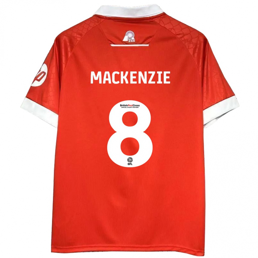 Kids Football Libby Mackenzie #8 Red White Home Jersey 2024/25 T-Shirt