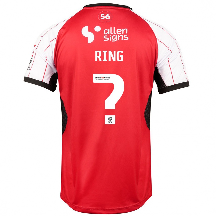 Kids Football Erik Ring #0 White Home Jersey 2024/25 T-Shirt