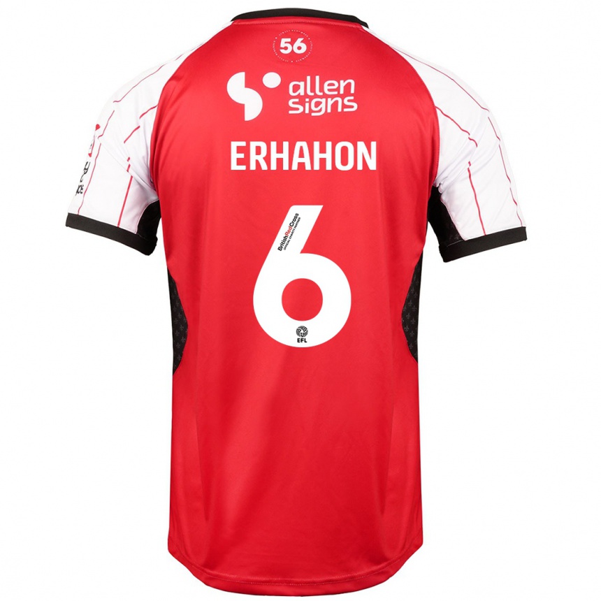 Kids Football Ethan Erhahon #6 White Home Jersey 2024/25 T-Shirt