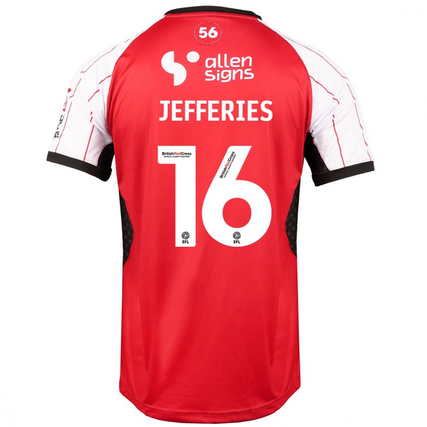 Kids Football Dom Jefferies #16 White Home Jersey 2024/25 T-Shirt