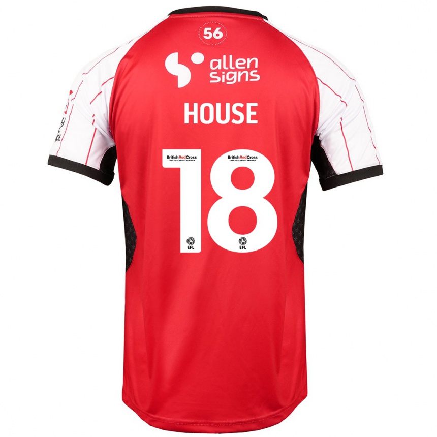 Kids Football Ben House #18 White Home Jersey 2024/25 T-Shirt