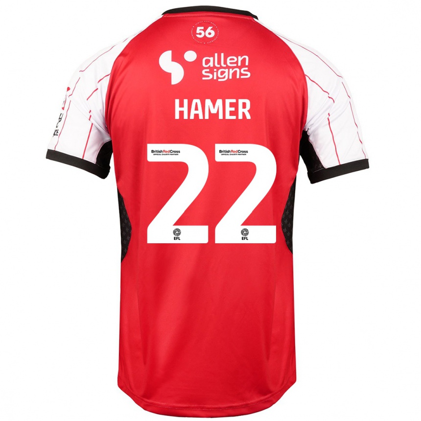 Kids Football Tom Hamer #22 White Home Jersey 2024/25 T-Shirt