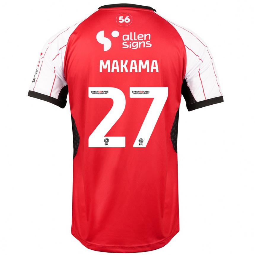 Kids Football Jovon Makama #27 White Home Jersey 2024/25 T-Shirt